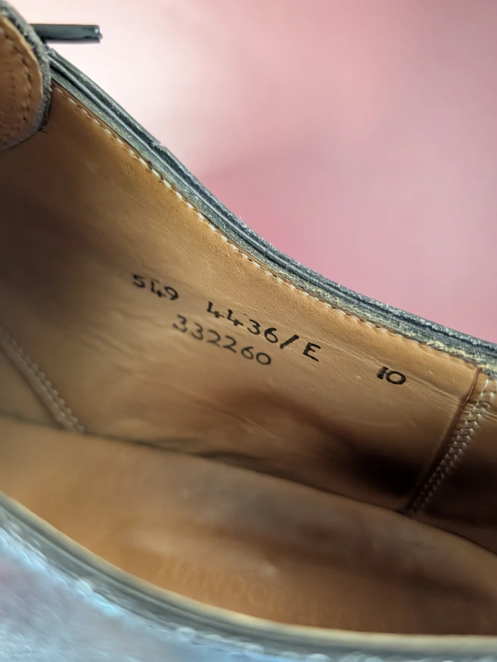 BARRIE LTD. Black Leather Bench Made In England Norwegian Split Toe Derby Shoes